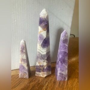12cm obelisk amethyst tower